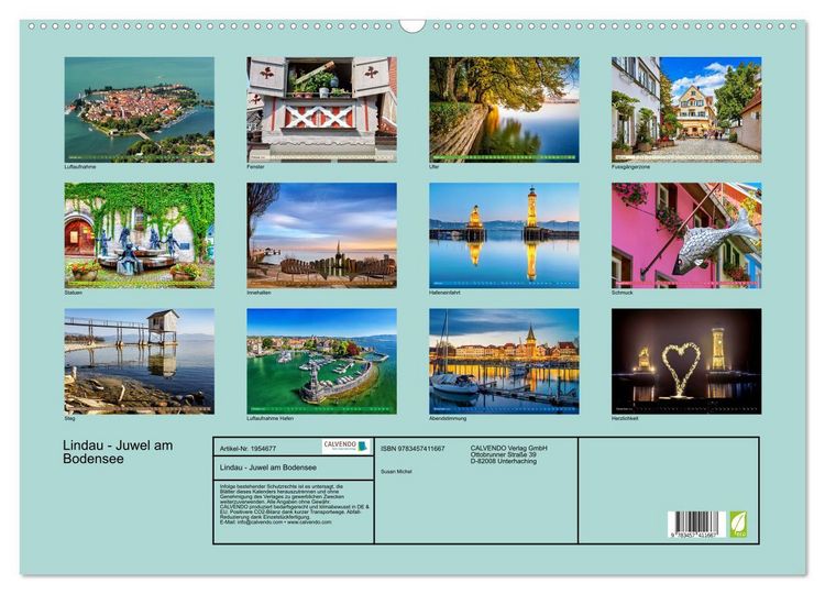 Produktbild: Lindau - Juwel am Bodensee (Wandkalender 2026 DIN A2 quer), CALVENDO Monatskalender