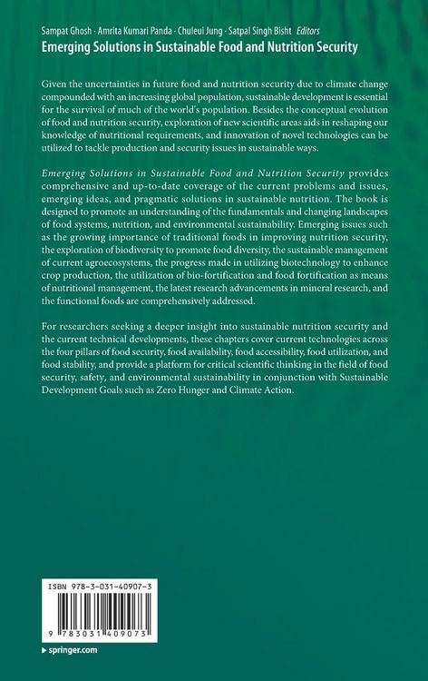 Produktbild: Emerging Solutions in Sustainable Food and Nutrition Security