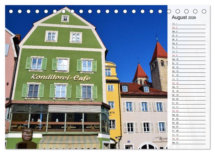 Produktbild: Die Farben von REGENSBURG (Tischkalender 2026 DIN A5 quer), CALVENDO Monatskalender