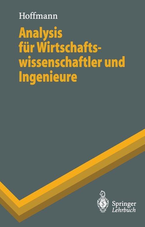 Bild vom Artikel Analysis für Wirtschaftswissenschaftler und Ingenieure vom Autor Dieter Hoffmann