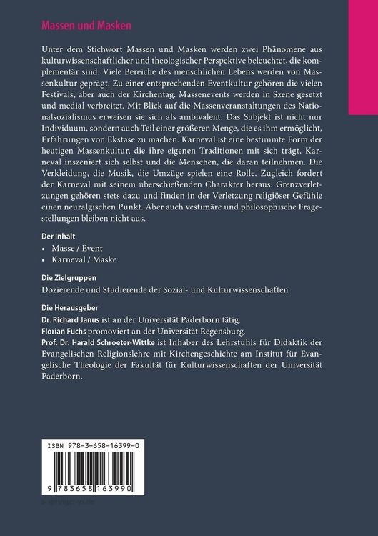 Produktbild: Massen und Masken