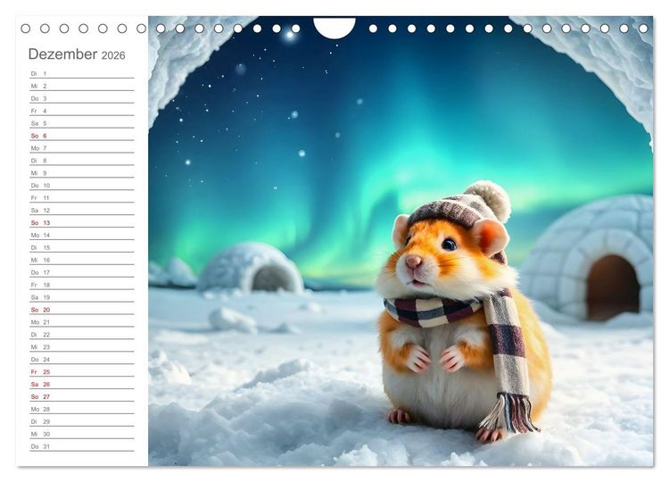 Produktbild: Nagertrip - Ein kleiner Hamster entdeckt die gro&szlig;e Welt (Wandkalender 2026 DIN A4 quer), CALVENDO Monatskalender