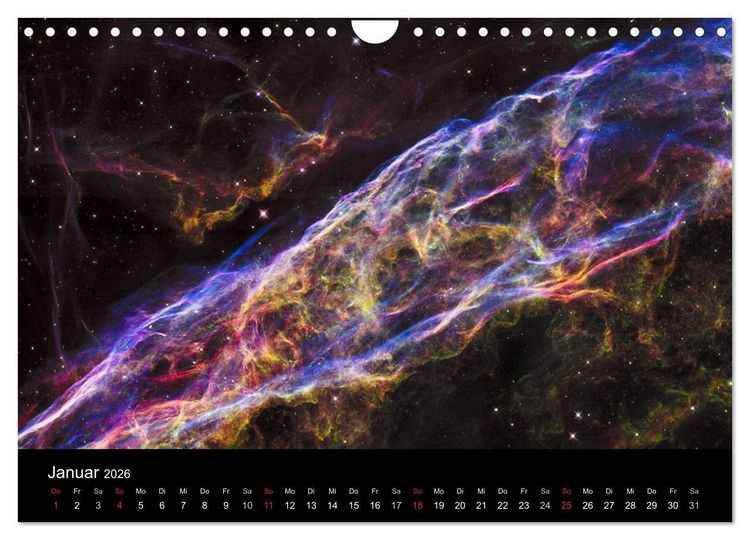 Produktbild: Der Weltraum. Spektakul&auml;re Gasnebel und Galaxien (Wandkalender 2026 DIN A4 quer), CALVENDO Monatskalender