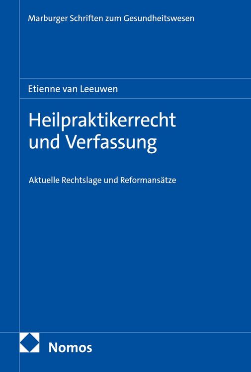 Produktbild: Heilpraktikerrecht und Verfassung