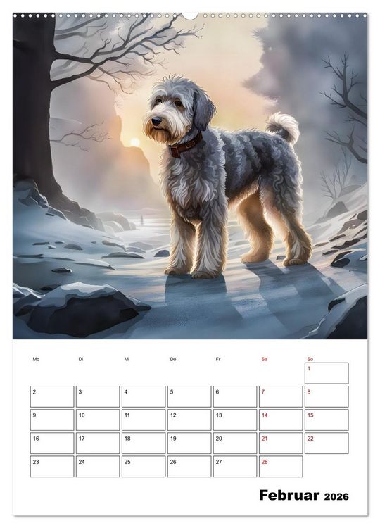 Produktbild: Aussiedoodle - Hunde zum Liebhaben (hochwertiger Premium Wandkalender 2026 DIN A2 hoch), Kunstdruck in Hochglanz