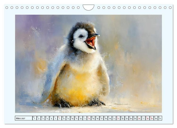 Produktbild: Pinguine. Momente im ewigen Eis (Wandkalender 2027 DIN A4 quer), CALVENDO Monatskalender