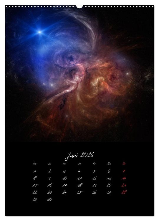 Produktbild: Die gro&szlig;e Reise in dem Universum (hochwertiger Premium Wandkalender 2026 DIN A2 hoch), Kunstdruck in Hochglanz