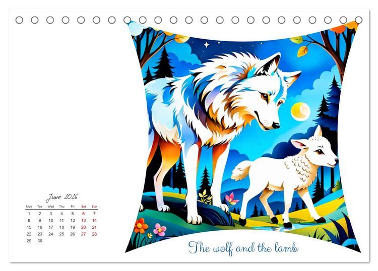 Produktbild: The magical world of fables (Desk Calendar 2026 DIN A5 landscape), CALVENDO 12 Month DeskCalendar