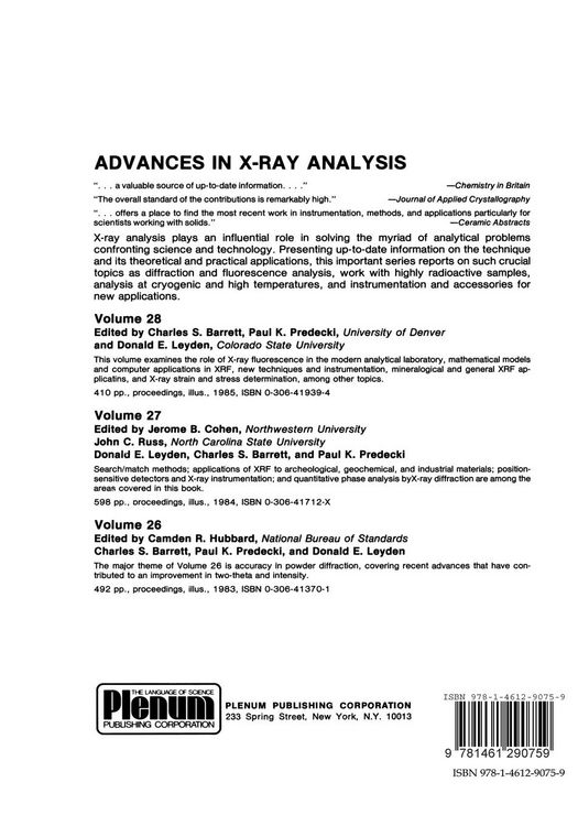 Produktbild: Advances in X-Ray Analysis