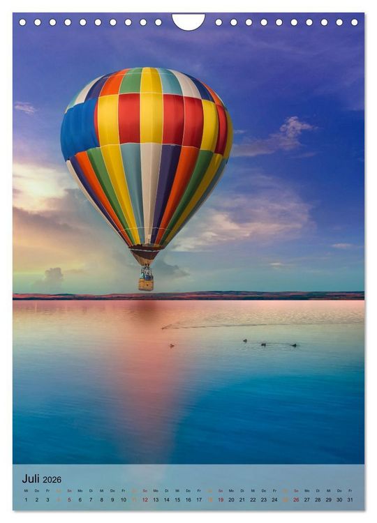 Produktbild: Ballon fahren - mein Traum (Wandkalender 2026 DIN A4 hoch), CALVENDO Monatskalender
