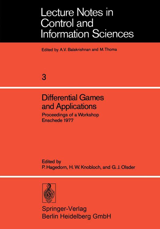 Produktbild: Differential Games and Applications