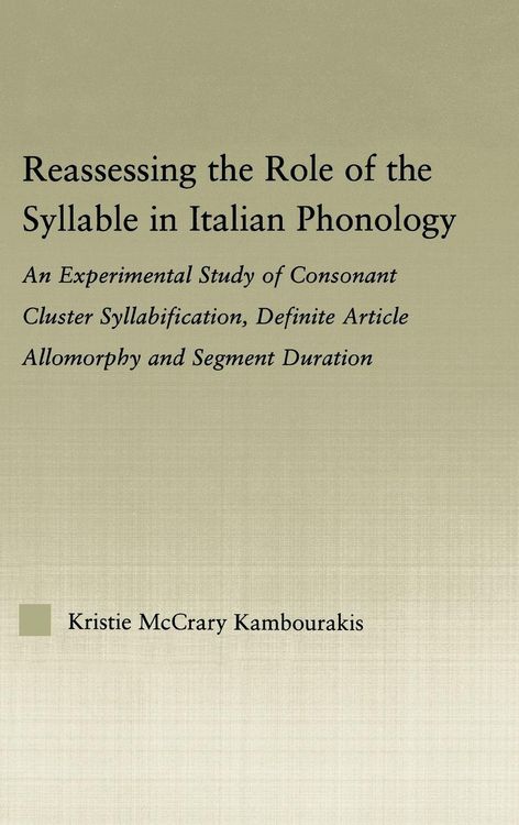 Produktbild: Reassessing the Role of the Syllable in Italian Phonology