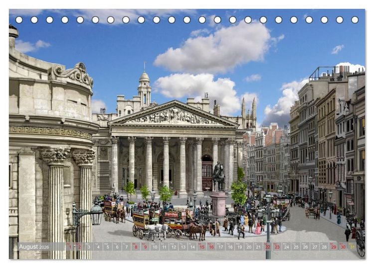 Produktbild: London around 1890-1900 - photos restored and colourised (Desk Calendar 2026 DIN A5 landscape), CALVENDO 12 Month DeskCalendar