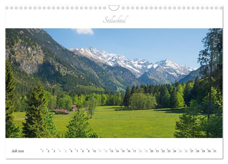 Produktbild: Wanderlust Oberstdorf (Wandkalender 2026 DIN A3 quer), CALVENDO Monatskalender