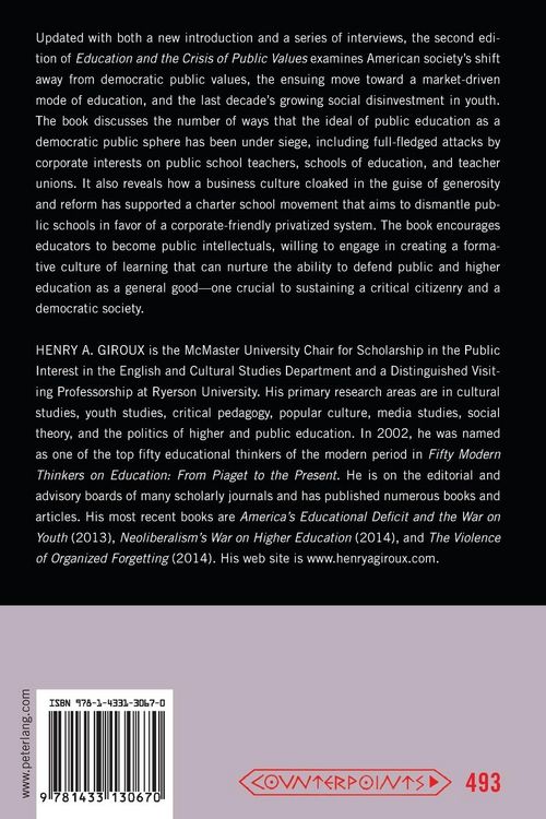 Produktbild: Education and the Crisis of Public Values