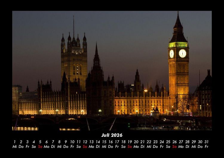 Produktbild: London 2026 Fotokalender DIN A3