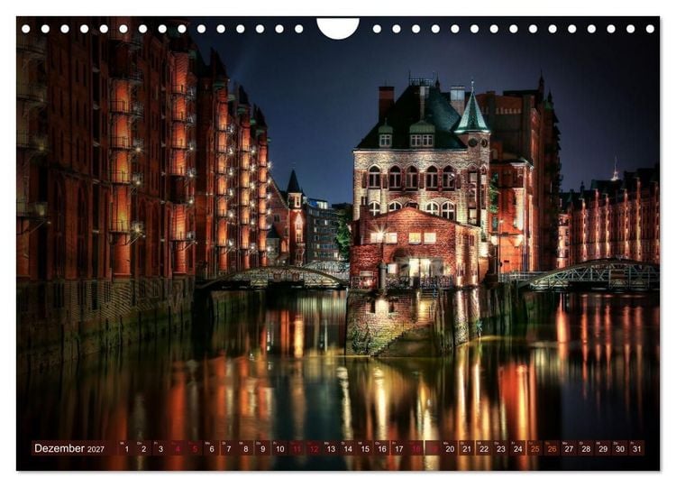 Produktbild: Magic Nights Hamburg (Wandkalender 2027 DIN A4 quer), CALVENDO Monatskalender