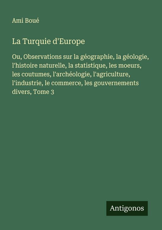 Produktbild: La Turquie d'Europe