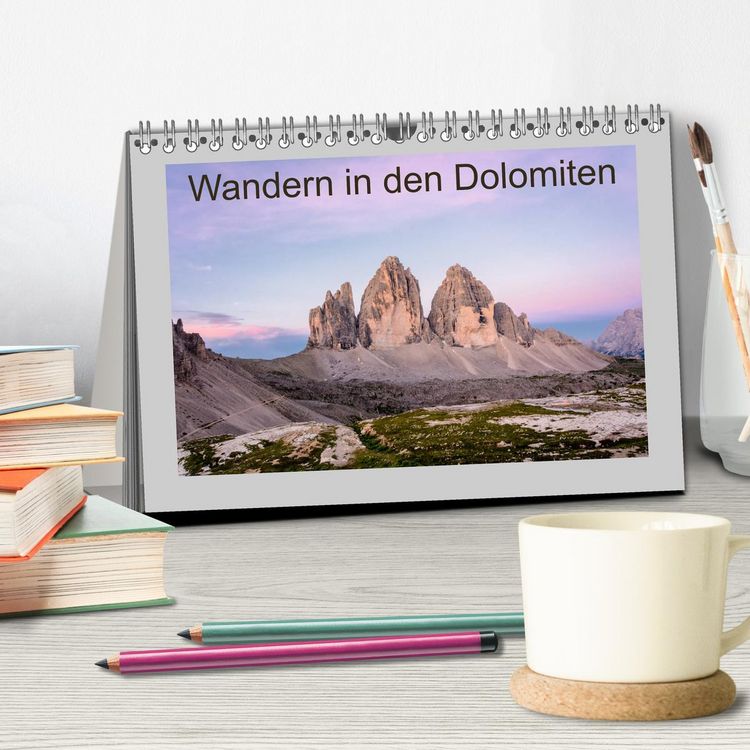 Produktbild: Wandern in den Dolomiten (Tischkalender 2026 DIN A5 quer), CALVENDO Monatskalender