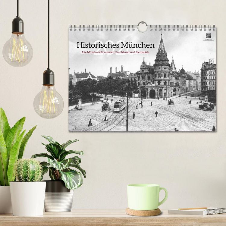 Produktbild: Historisches M&uuml;nchen - Alte M&uuml;nchner Brauereien, Brauh&auml;user und Bierpal&auml;ste (Wandkalender 2026 DIN A4 quer), CALVENDO Monatskalender