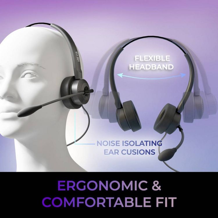 Produktbild: Adesso Xtream P7 AI Copilot Headset On Ear Headset kabelgebunden Stereo schwarz-meliert Headset Computer