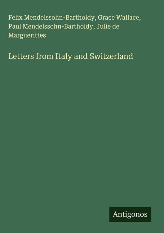 Produktbild: Letters from Italy and Switzerland