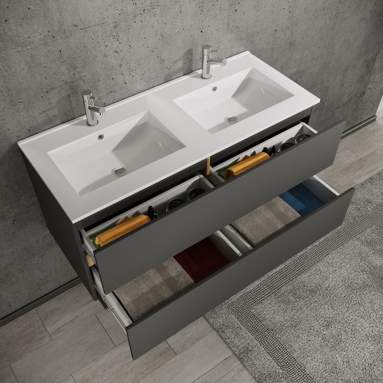 Produktbild: 4-tlg. Badm&ouml;bel-Set mit Waschbecken Cosila-I 111cm