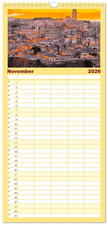 Produktbild: Familienplaner 2026 - Italien - einzigartige Motive mit 5 Spalten (Wandkalender, 21 x 45 cm) CALVENDO