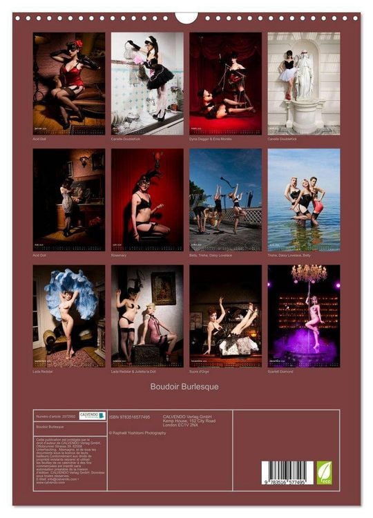 Produktbild: Boudoir Burlesque (Calendrier mural 2026 DIN A3 horizontal), CALVENDO calendrier mensuel