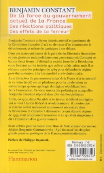 Produktbild: De la force du gouvernement actuel de la France