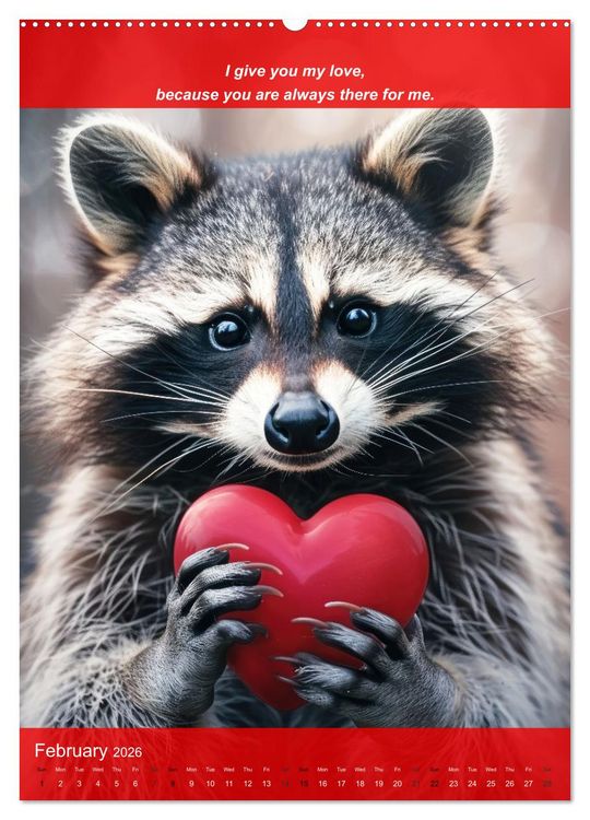 Produktbild: I'll give you my love (High Quality Premium Wall Calendar 2026 DIN A2 portrait),CALVENDO 12 Month Wall Calendar