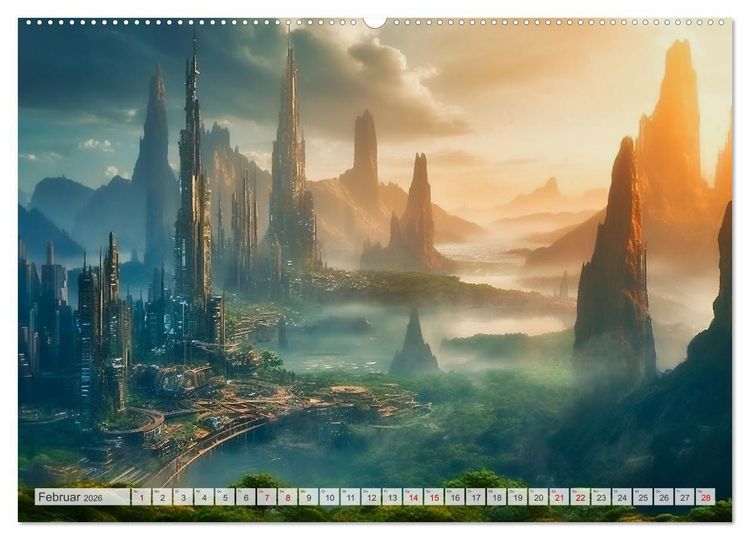 Produktbild: Gigapolis (Wandkalender 2026 DIN A2 quer), CALVENDO Monatskalender