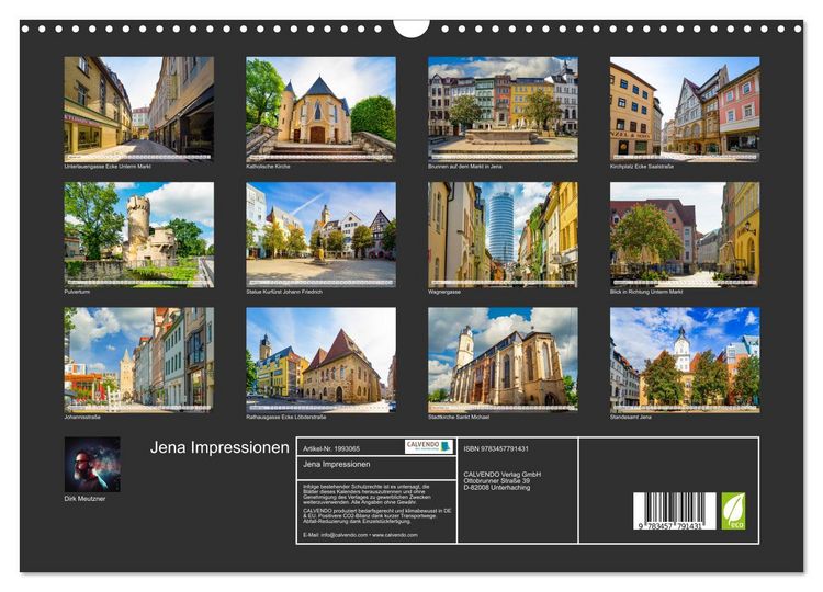 Produktbild: Jena Impressionen (Wandkalender 2026 DIN A3 quer), CALVENDO Monatskalender