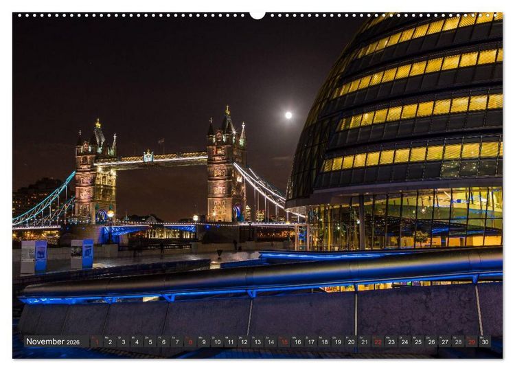 Produktbild: London Light (Wandkalender 2026 DIN A2 quer), CALVENDO Monatskalender