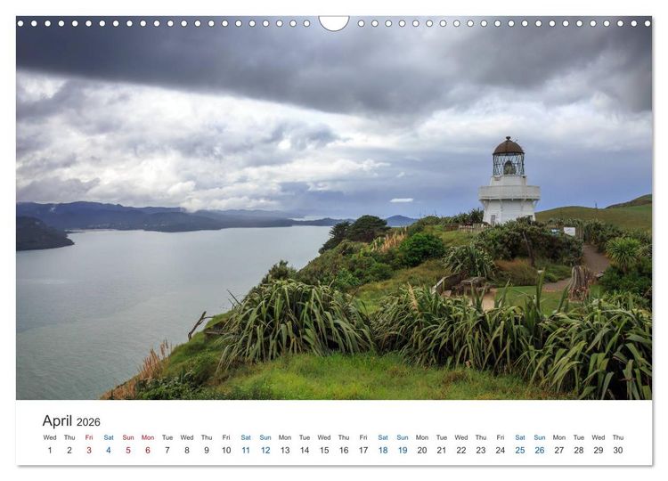 Produktbild: Lighthouses of New Zealand (Wall Calendar 2026 DIN A3 landscape), CALVENDO 12 Month Wall Calendar
