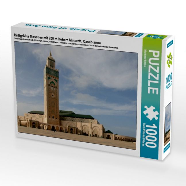 Produktbild: Drittgr&ouml;&szlig;te Mosch&eacute;e mit 200 m hohem Minarett, Casablanca (Puzzle)