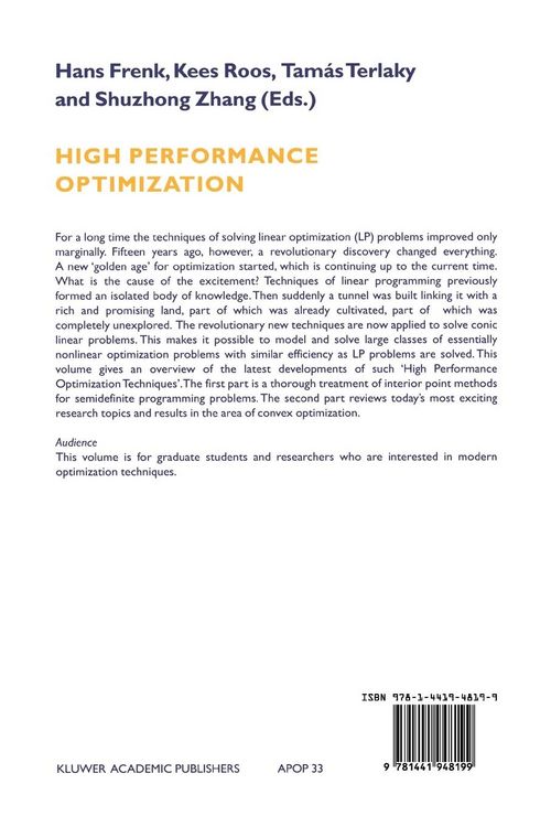 Produktbild: High Performance Optimization
