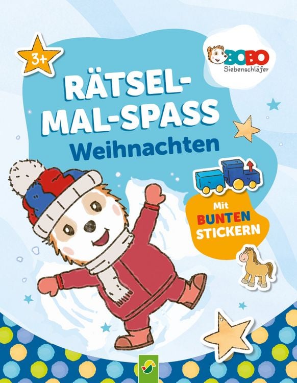 Produktbild: Bobo Siebenschl&auml;fer R&auml;tsel-Mal-Spa&szlig; Weihnachten. F&uuml;r Kinder ab 3 Jahren