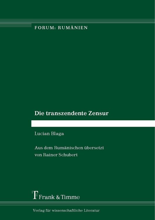 Produktbild: Die transzendente Zensur