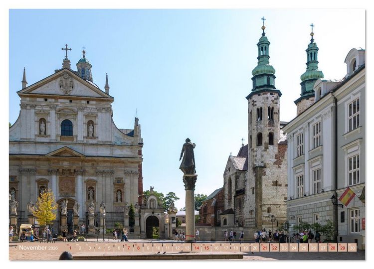 Produktbild: Krakau. Ein Spaziergang durch Polens kulturelles Herz (hochwertiger Premium Wandkalender 2026 DIN A2 quer), Kunstdruck in Hochglanz