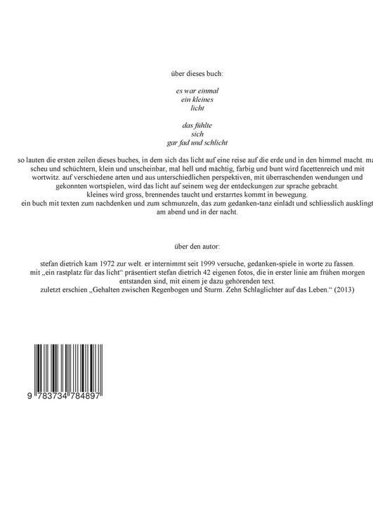 Produktbild: Ein Rastplatz f&uuml;r das Licht