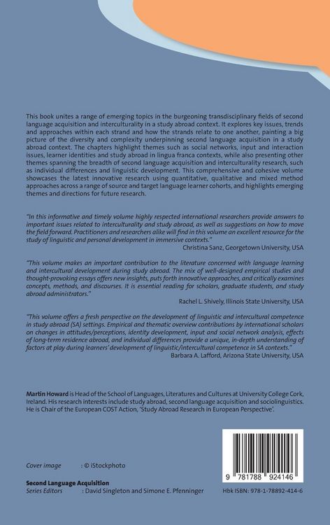 Produktbild: Study Abroad, Second Language Acquisition and Interculturality