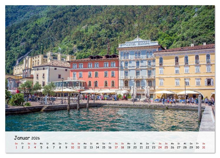Produktbild: Riva del Garda - Am Gardasee ganz im Norden (Tischkalender 2026 DIN A5 quer), CALVENDO Monatskalender