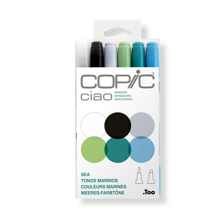 Produktbild: Copic Allroundmarker Ciao Set Sea 6 St&uuml;ck