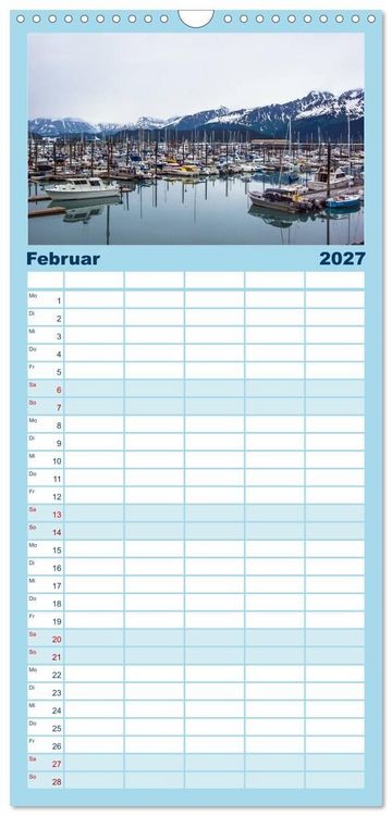 Produktbild: Familienplaner 2027 - Der Alaska Kalender mit 5 Spalten (Wandkalender, 21 x 45 cm) CALVENDO