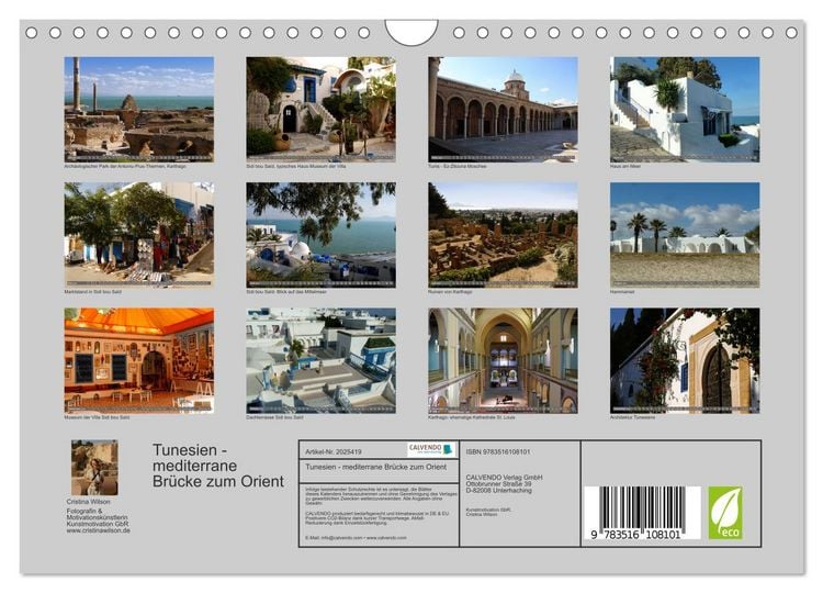 Produktbild: Tunesien - mediterrane Br&uuml;cke zum Orient (Wandkalender 2026 DIN A4 quer), CALVENDO Monatskalender