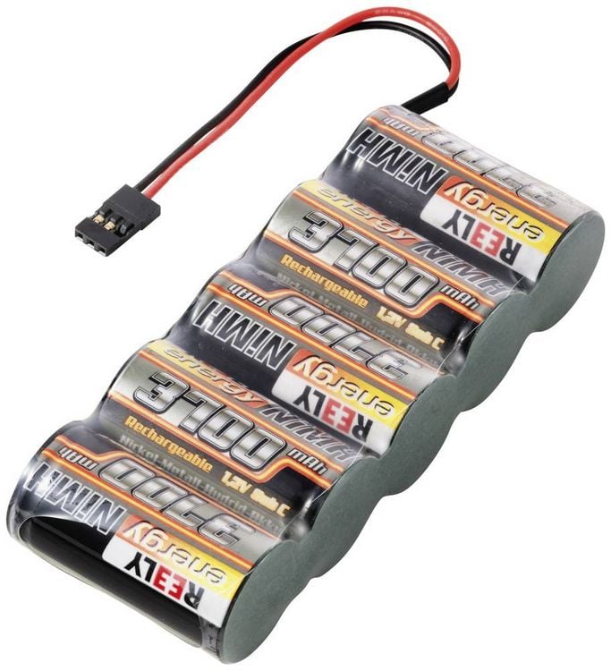 Produktbild: Reely Modellbau-Akkupack (NiMh) 6V 3700 mAh Zellen-Zahl: 5 Sub-C Side-by-Side JR