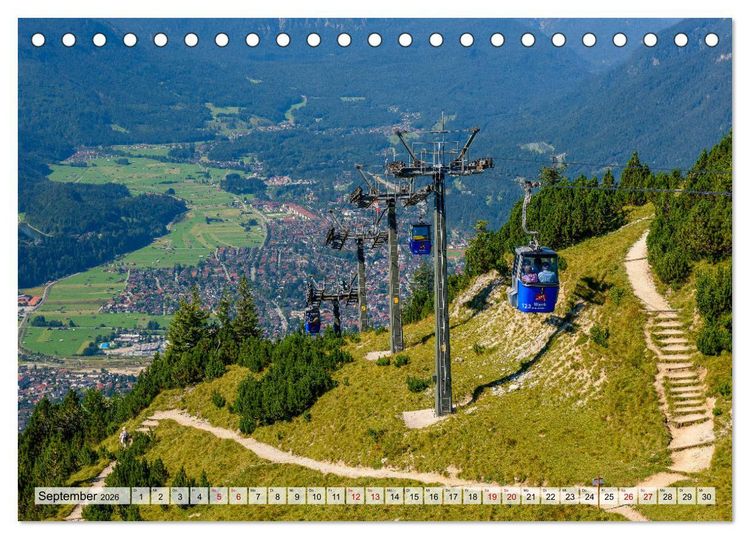Produktbild: Unterwegs im Werdenfelser Land (Tischkalender 2026 DIN A5 quer), CALVENDO Monatskalender