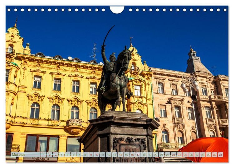 Produktbild: Zagreb - Kroatiens zauberhafte Hauptstadt (Wandkalender 2026 DIN A4 quer), CALVENDO Monatskalender