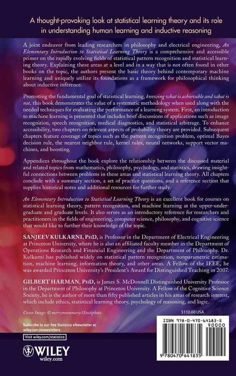 Produktbild: An Elementary Introduction to Statistical Learning Theory